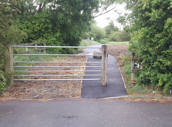 The photo for Inaccessible gate on new path to Clifton Backies.