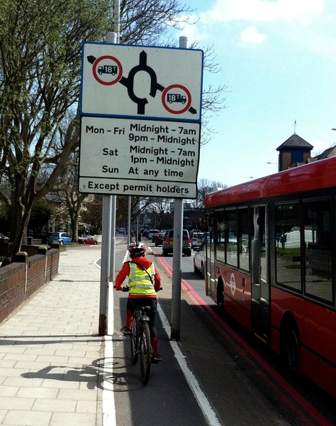 The photo for A316 Cycle Lane - obstruction.
