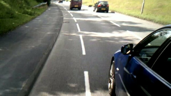 The photo for Narrow cycle lane causes close passes & aggression.