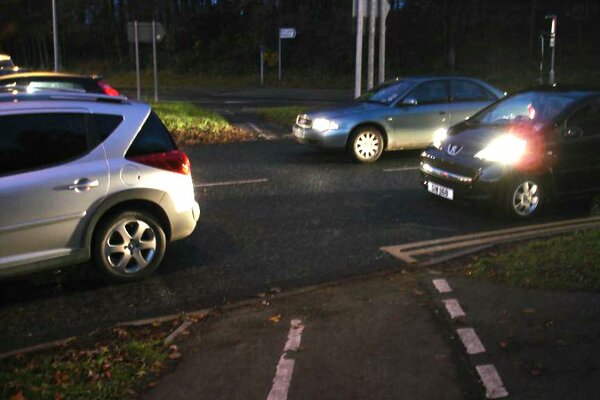 The photo for Crossing roundabouts on A167.